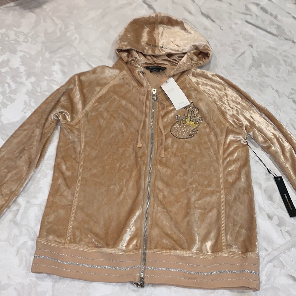 BCBG zip up/hoodie in tan